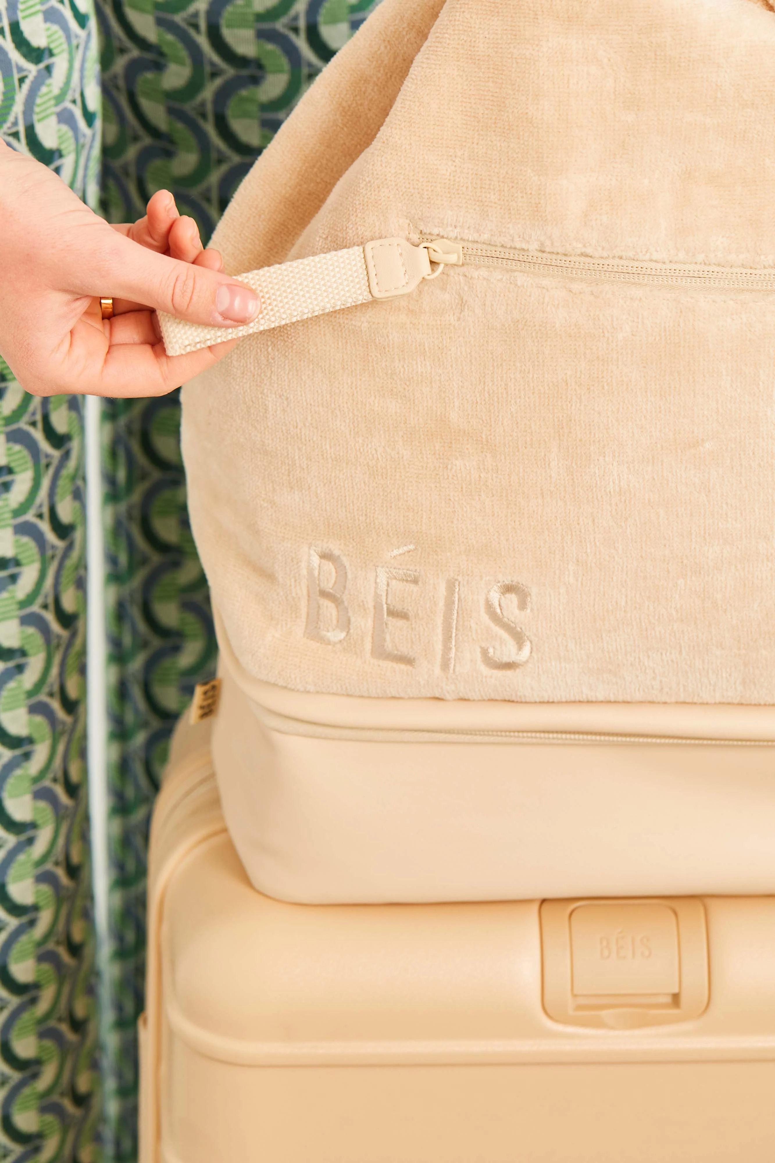 The Terry Backpack Cooler in Beige - Image 4