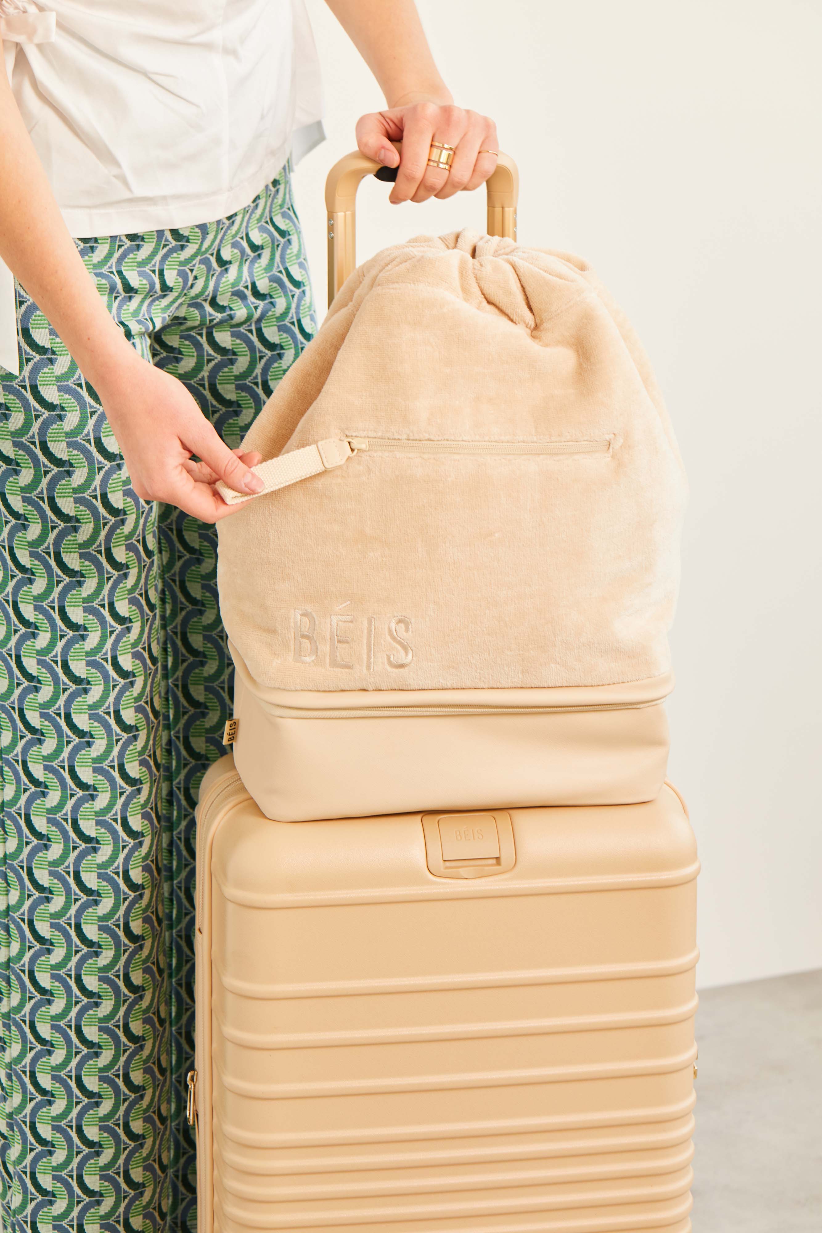 The Terry Backpack Cooler in Beige - Image 5