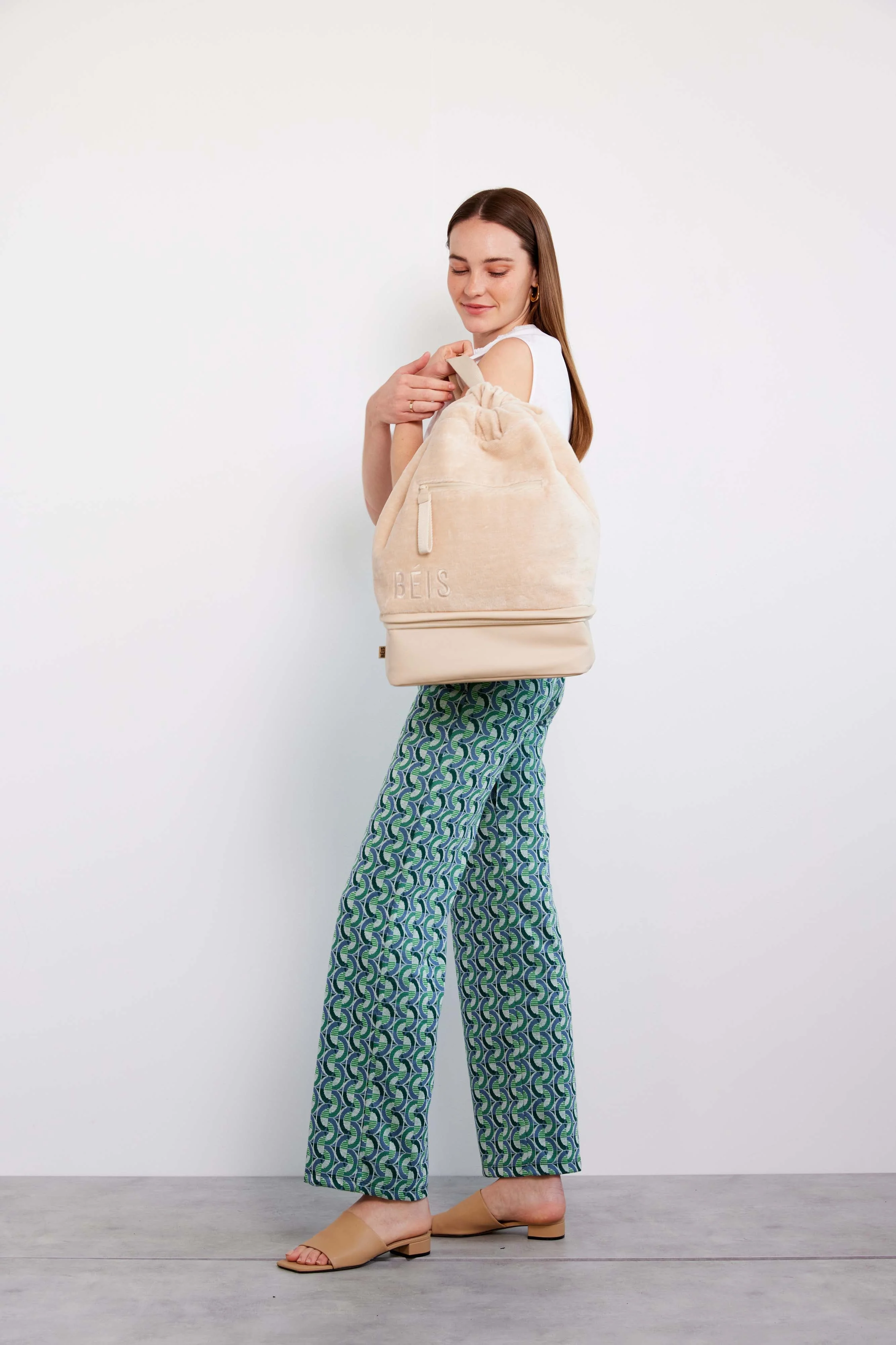 The Terry Backpack Cooler in Beige - Image 8