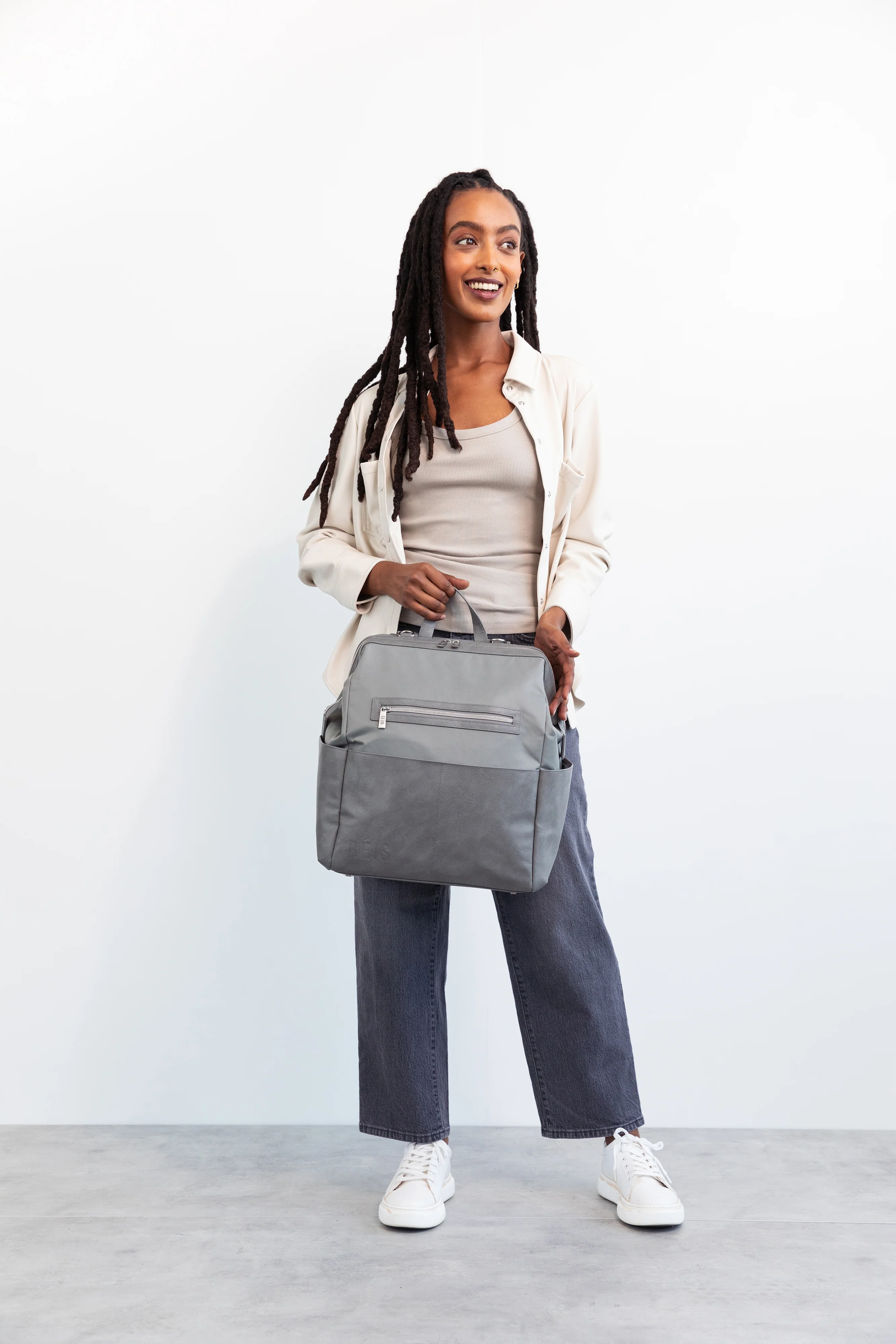 The Backpack Diaper Bag in Grey - Image 11