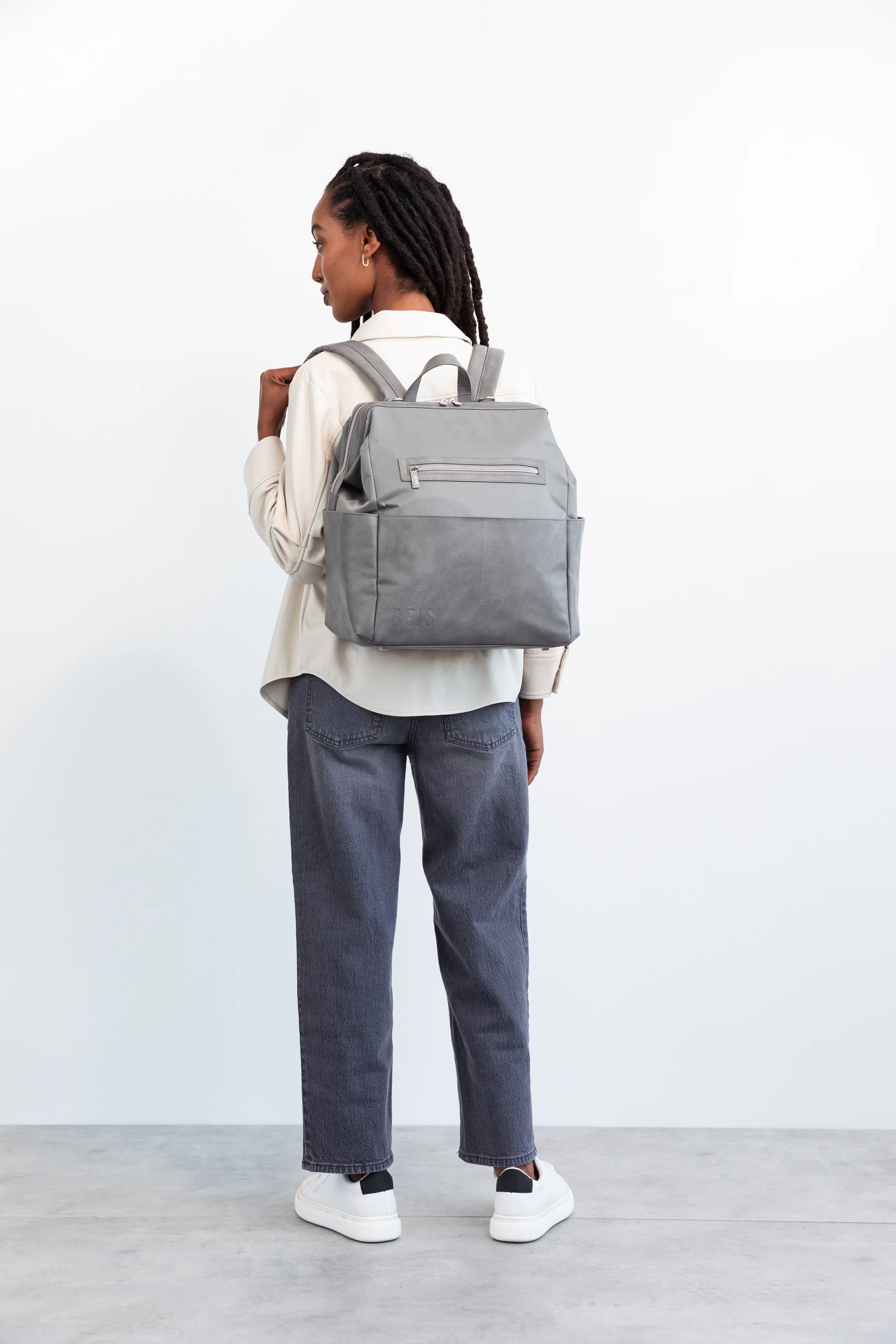 The Backpack Diaper Bag in Grey - Image 15