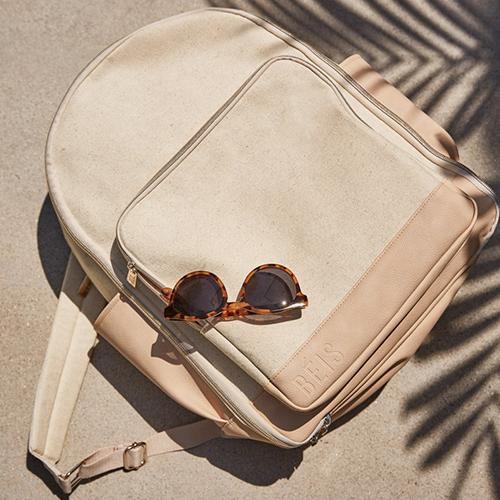 The Travel Backpack in Beige - Image 11