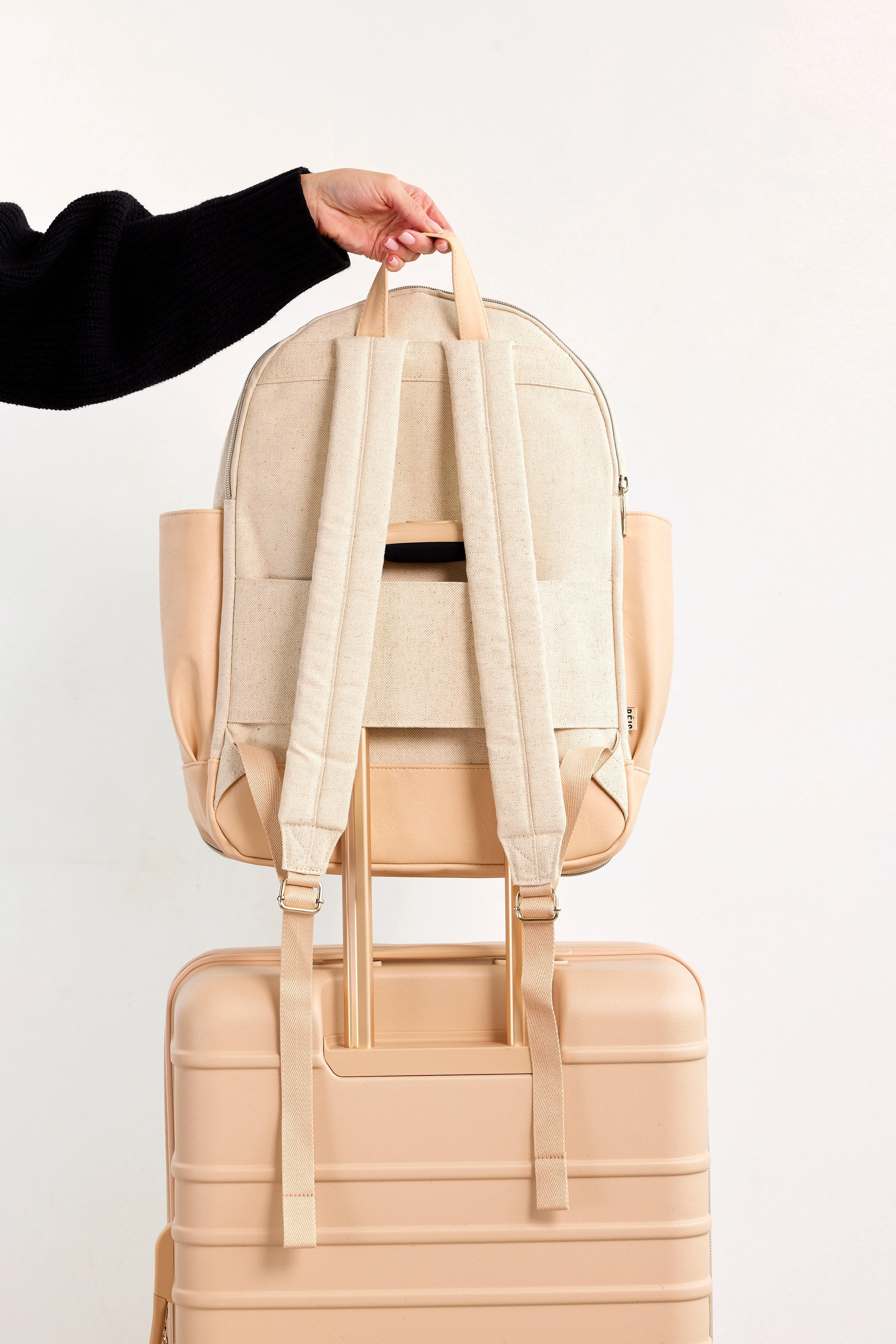 The Travel Backpack in Beige - Image 7
