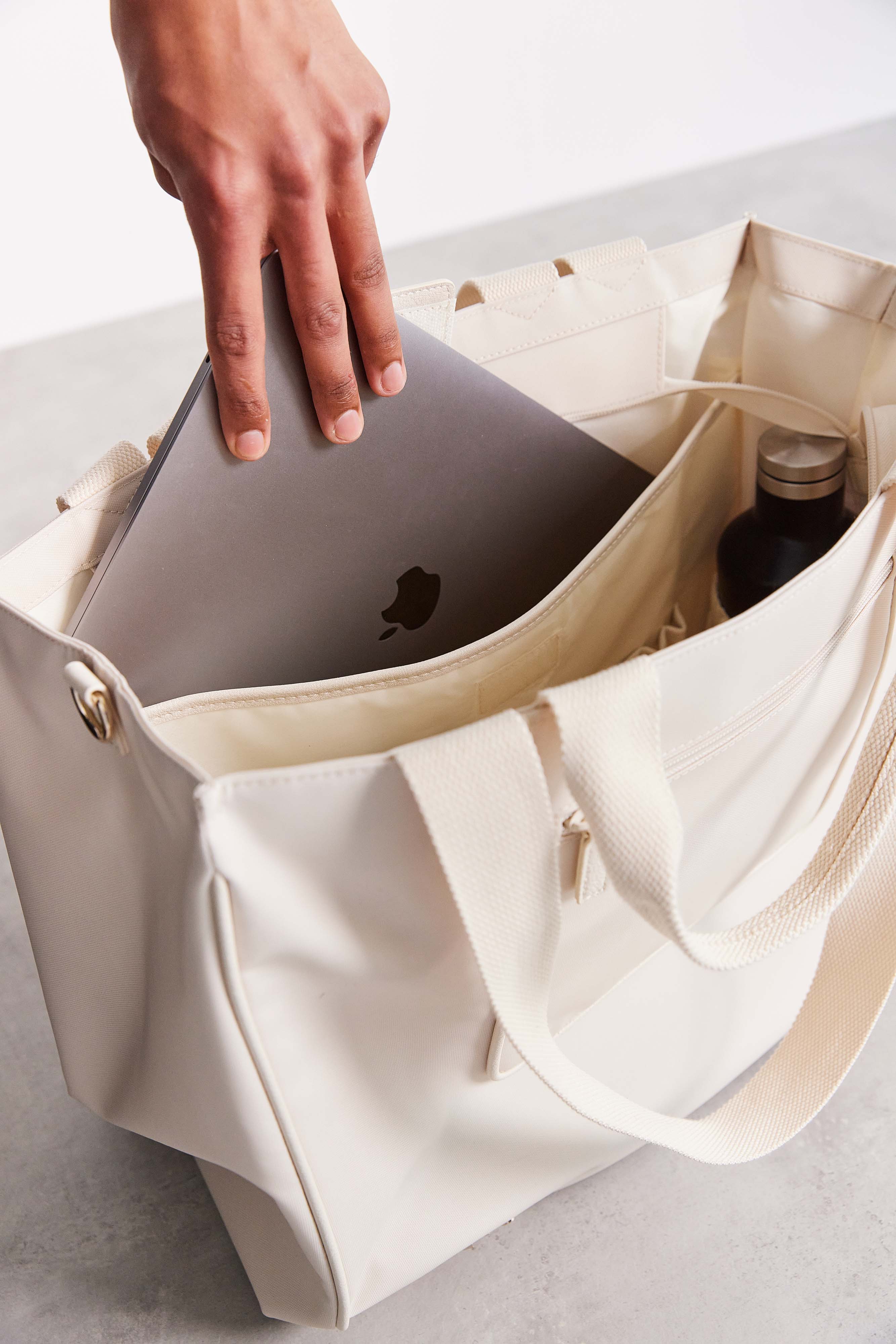 The East To West Tote in Beige - Image 11