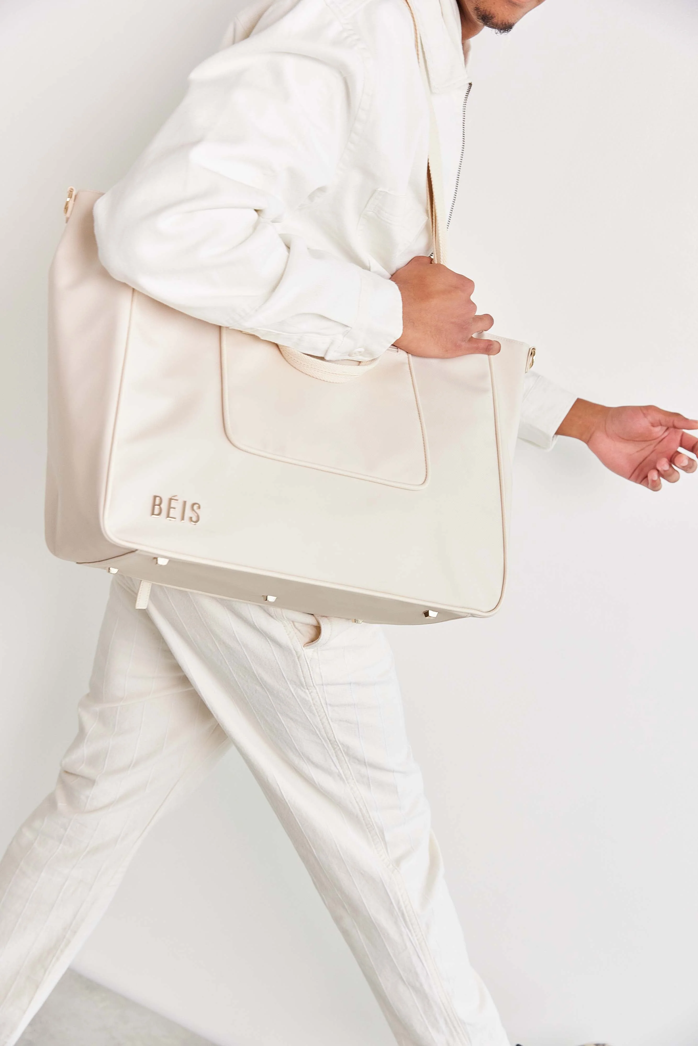 The East To West Tote in Beige - Image 13