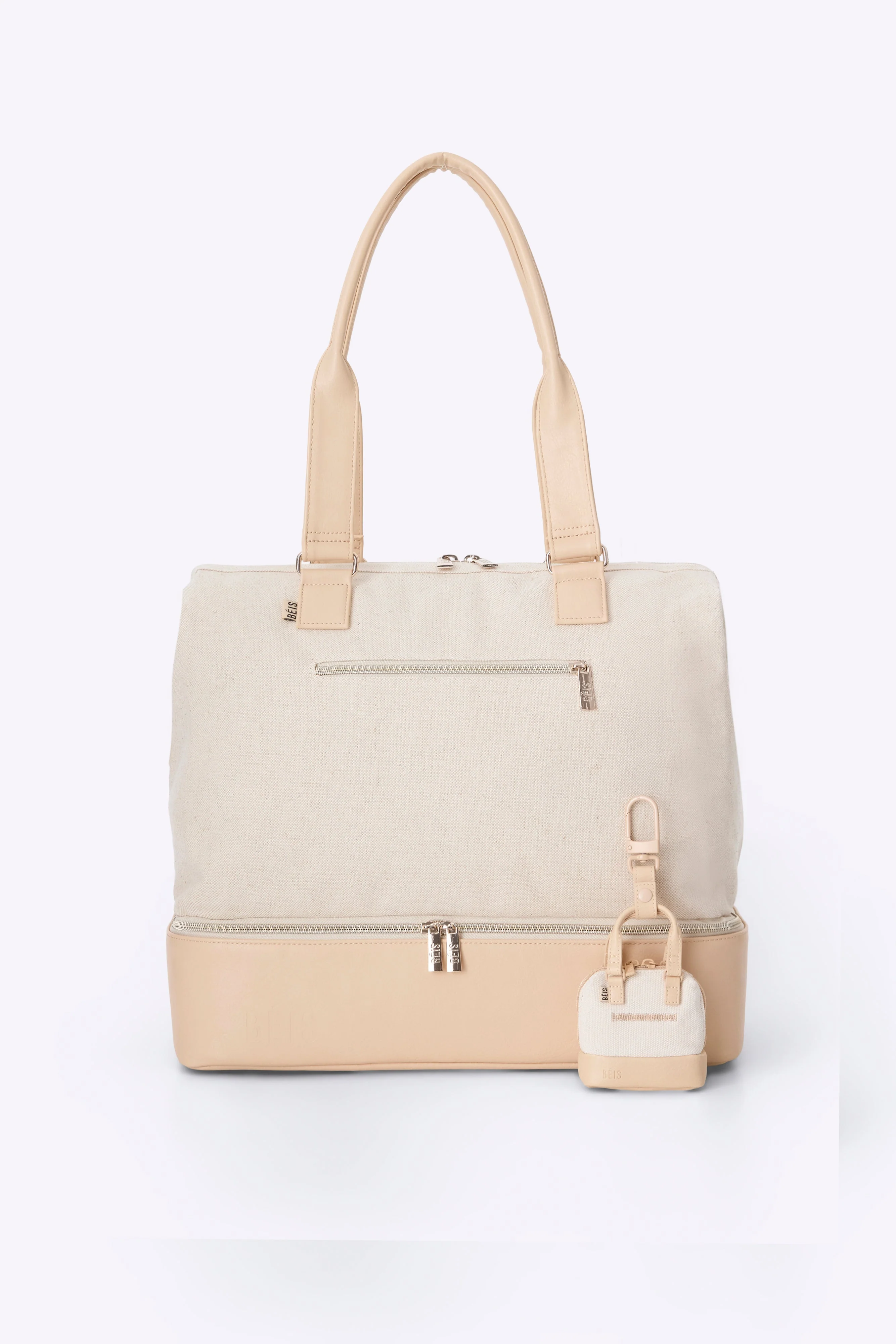 The Micro Weekender Charm in Beige - Image 4