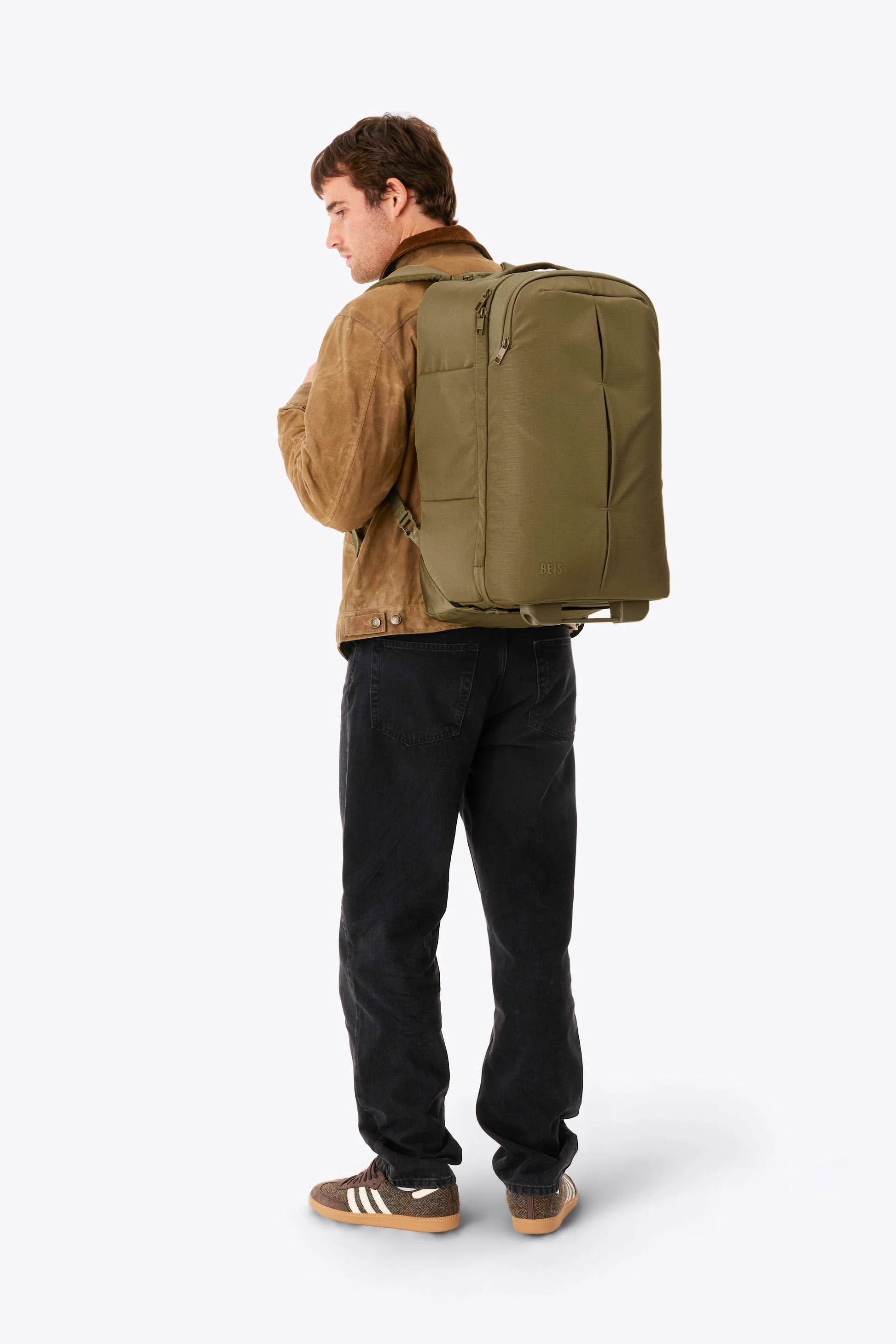 The Pro Rolling Backpack in Khaki - Image 4