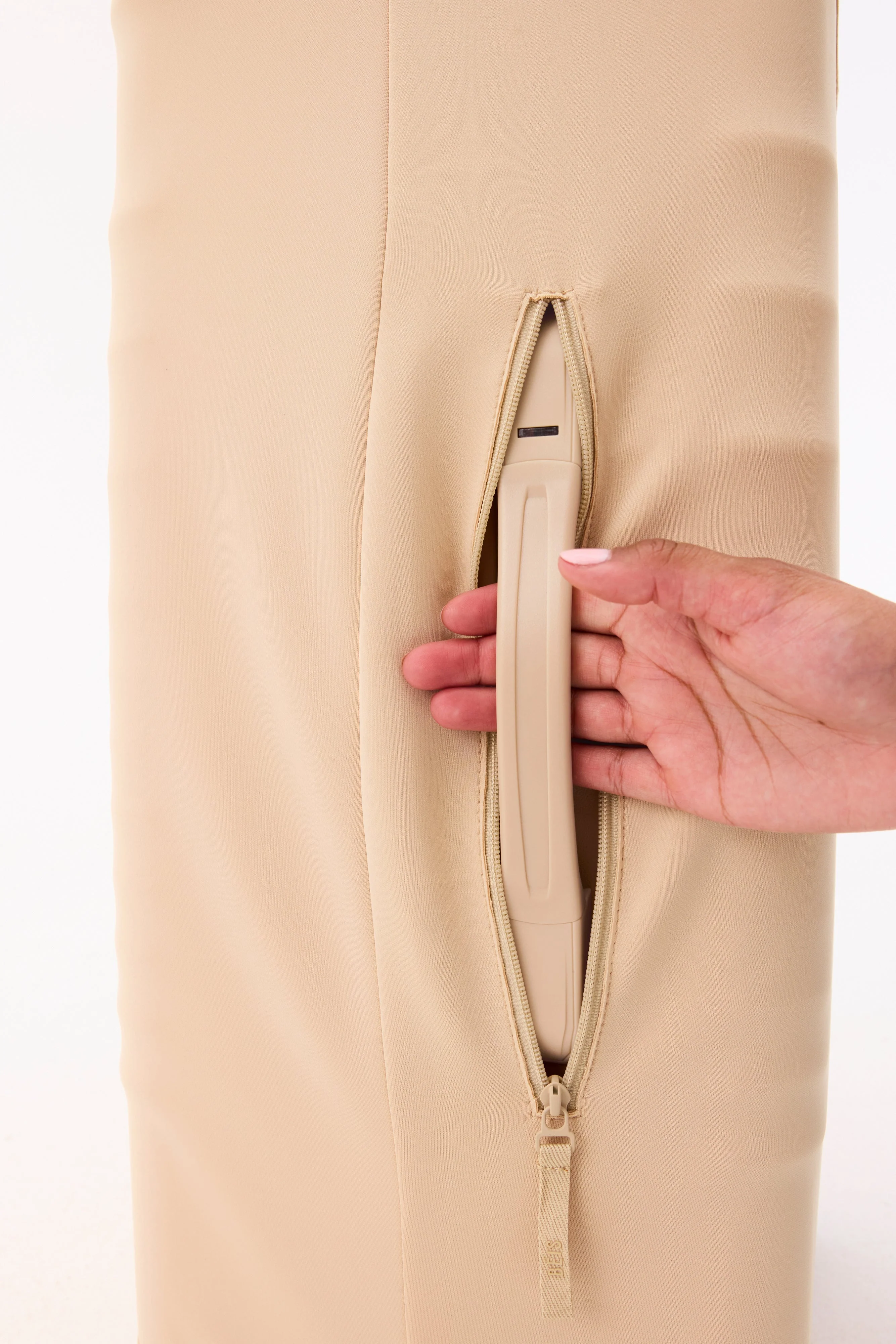 The Small Carry-On Luggage Cover in Beige - Image 6