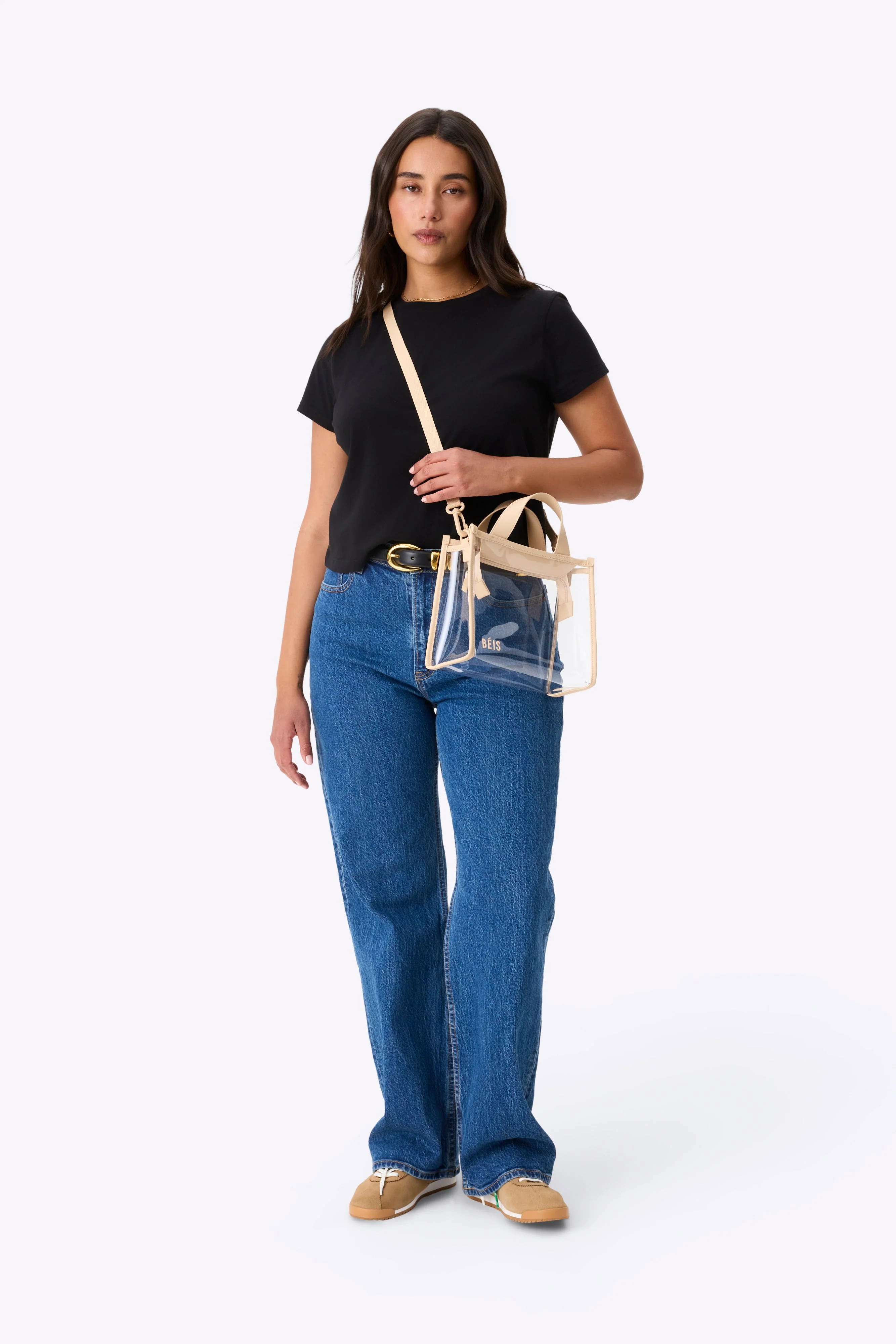 The Stadium Crossbody in Beige - Image 4