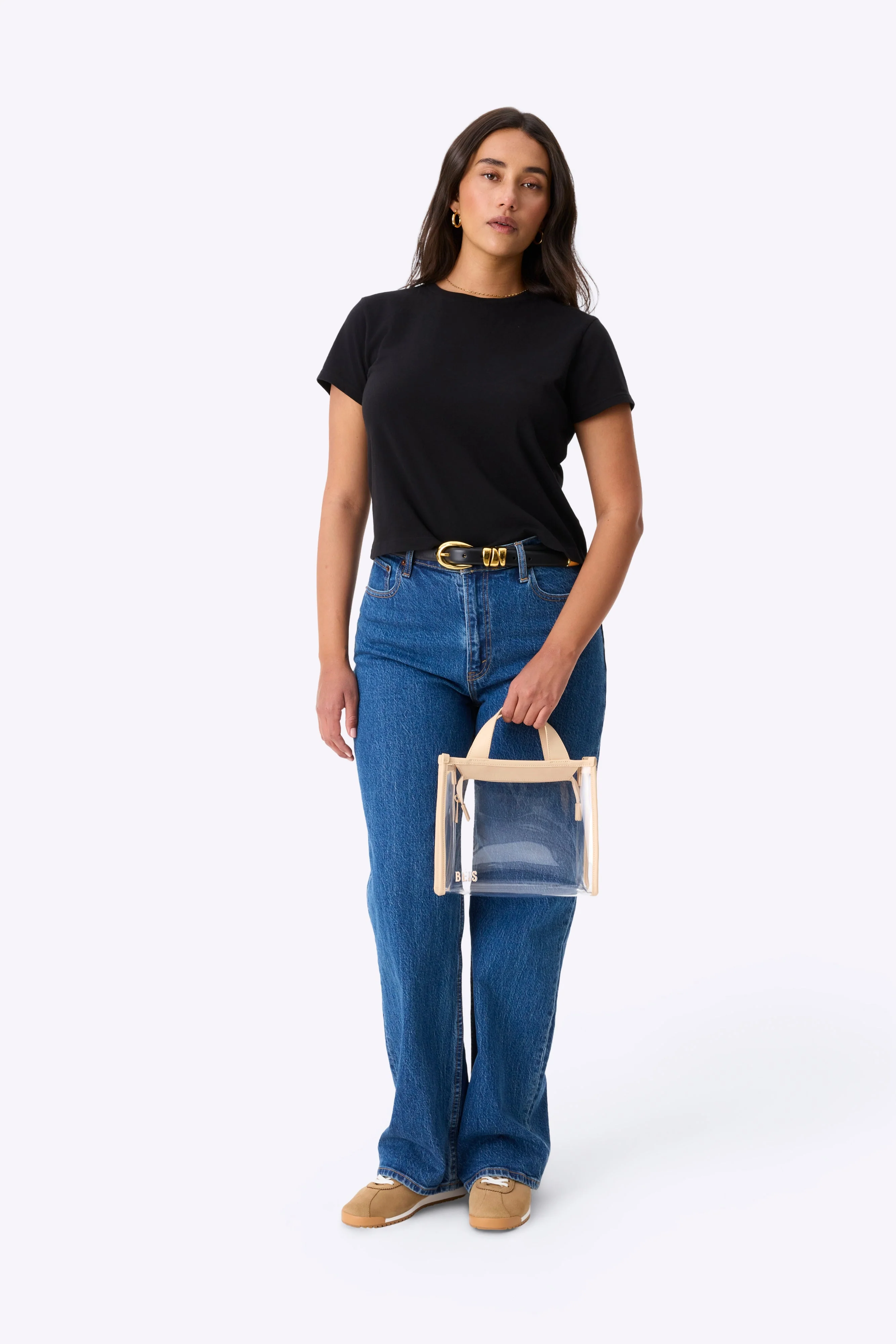 The Stadium Crossbody in Beige - Image 5