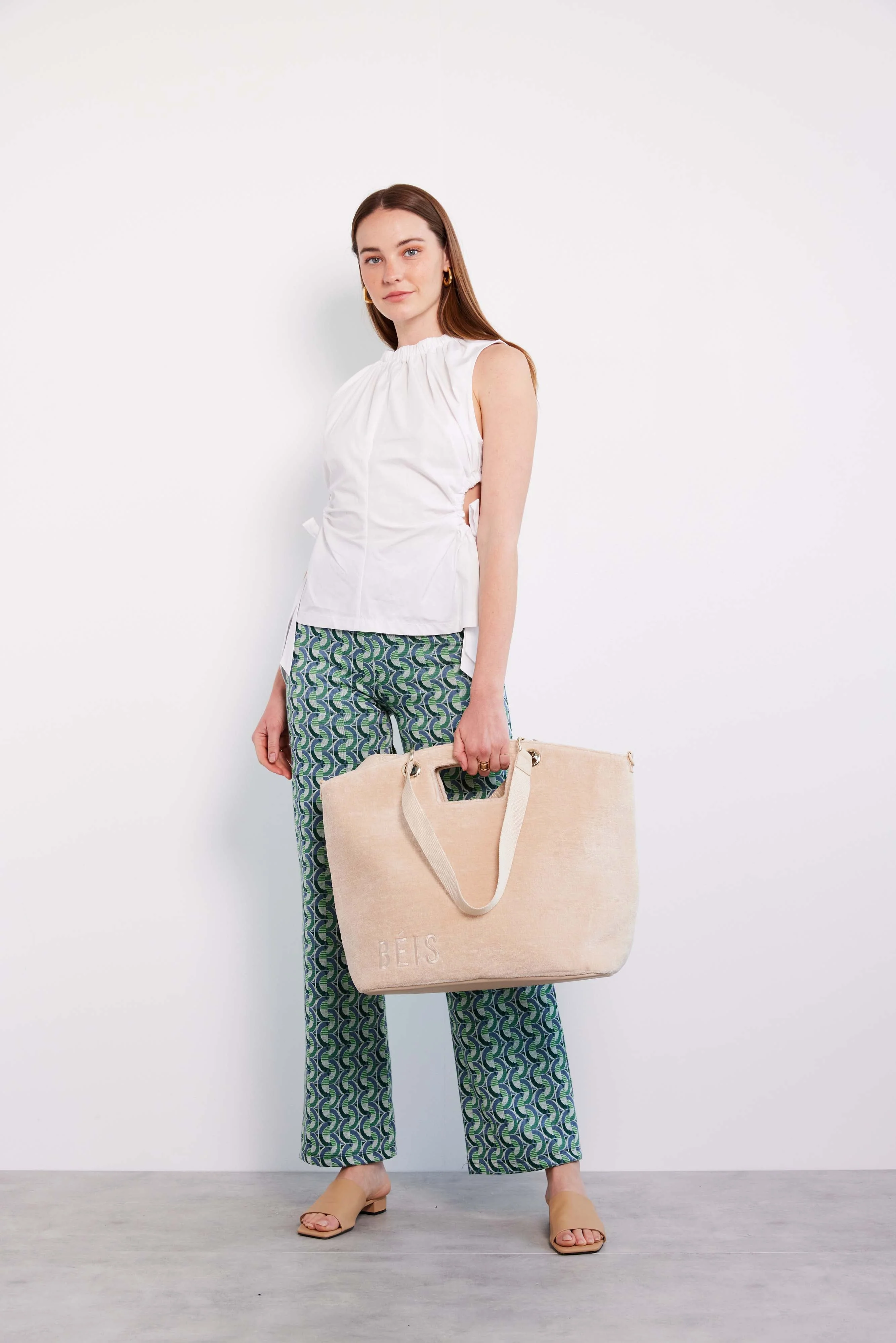 The Terry Tote in Beige - Image 11
