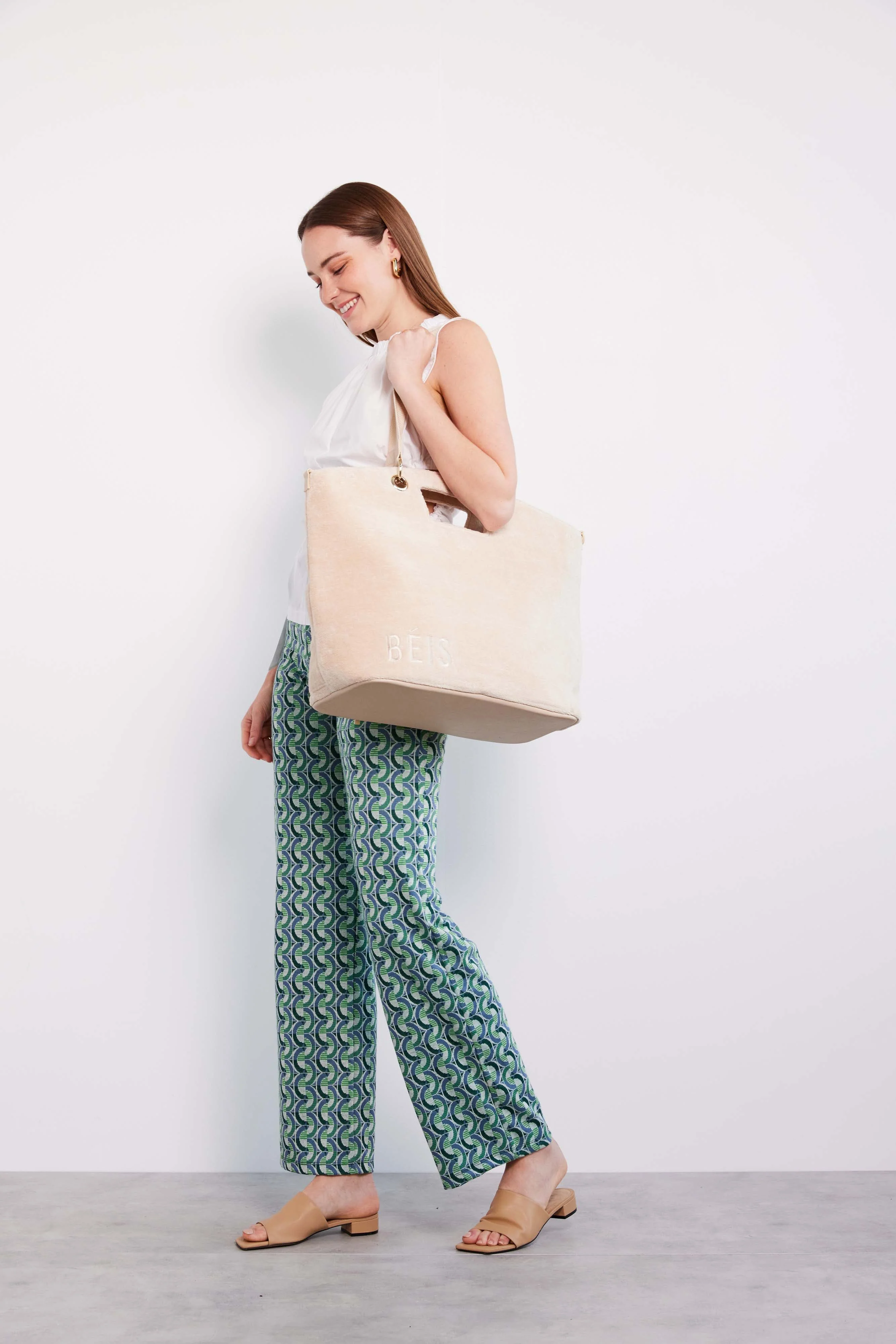 The Terry Tote in Beige - Image 12