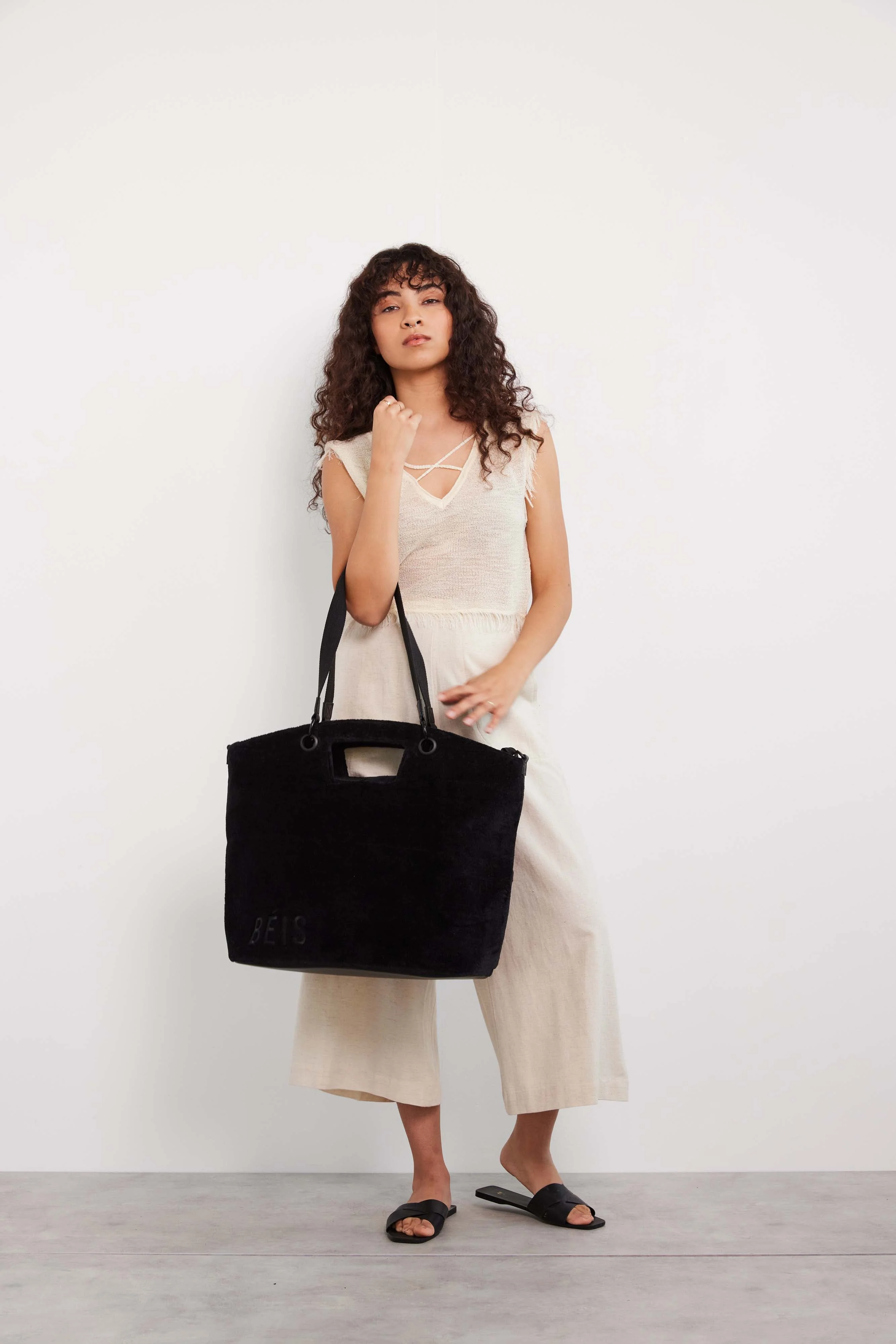 The Terry Tote in Black - Image 11