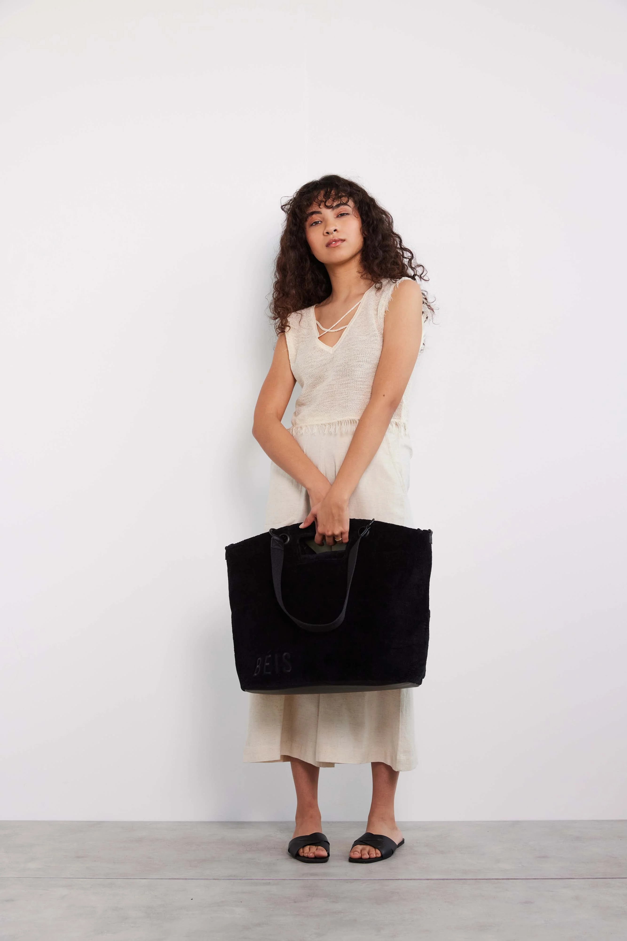 The Terry Tote in Black - Image 12