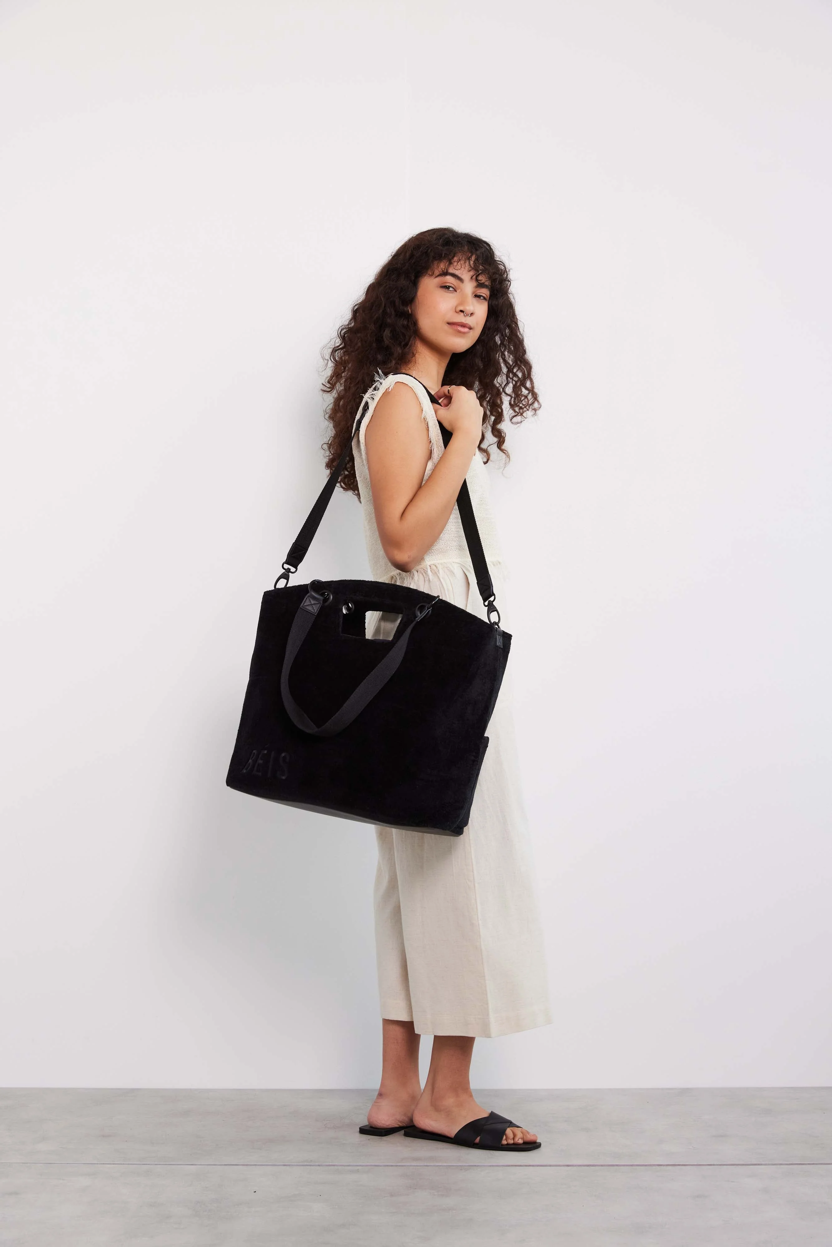 The Terry Tote in Black - Image 13
