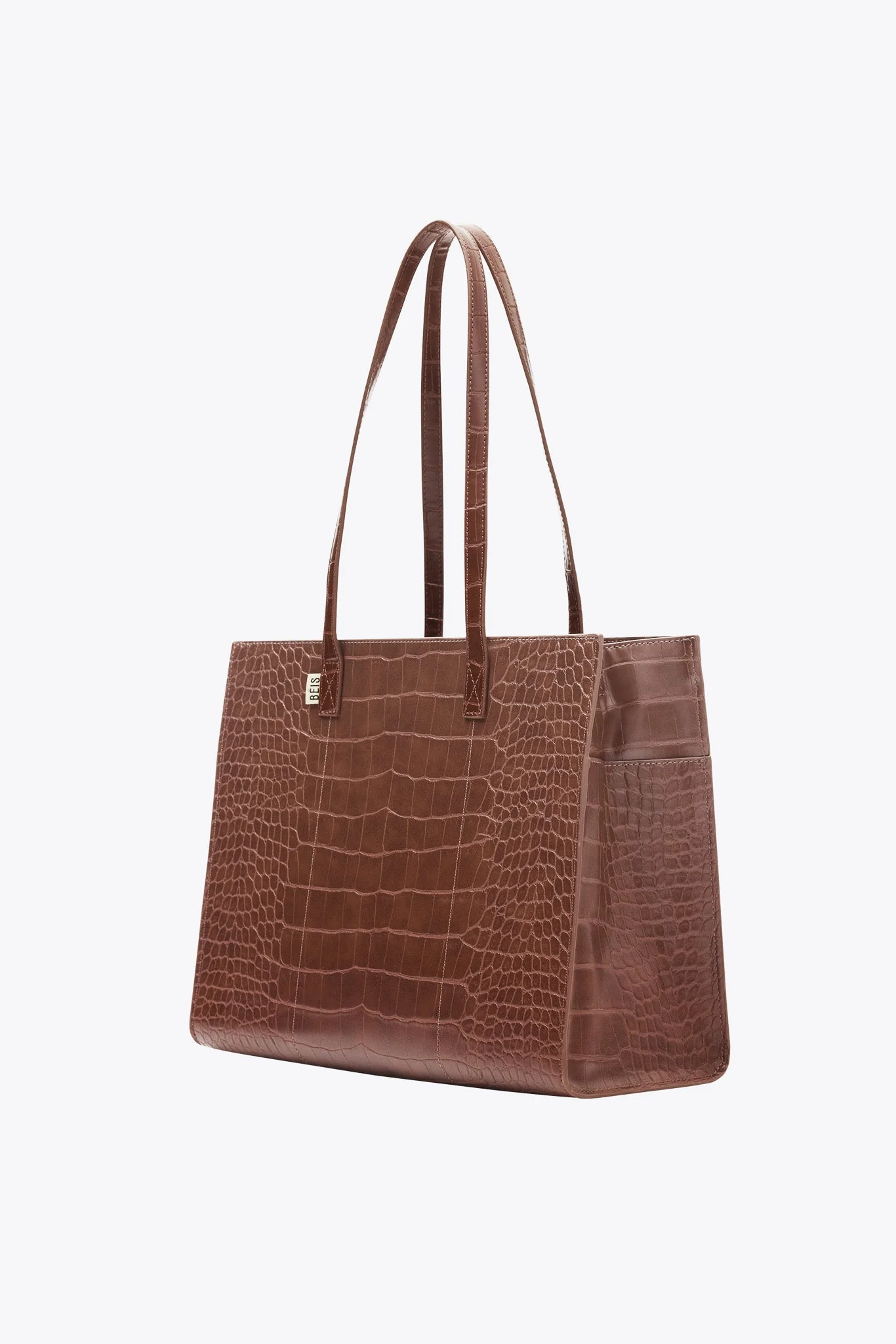 The Work Tote in Maple Croc - Image 4