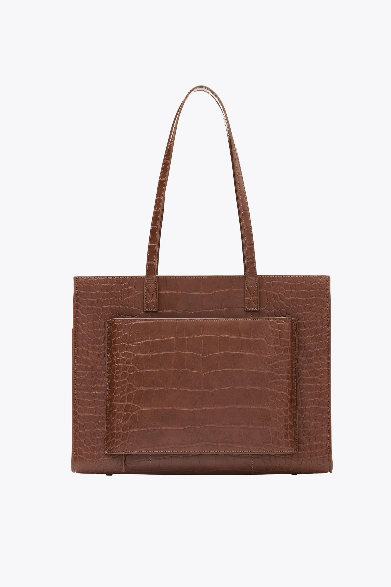The Work Tote in Maple Croc - Image 5